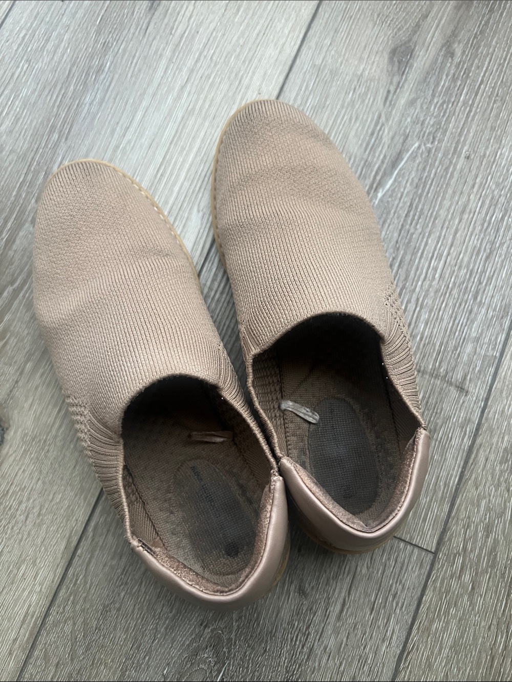 Women's Knit Slip-On Sneakers in Taupe